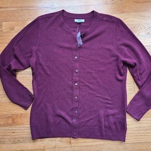 Croft and Barrow Long Sleeve Button Front Cardigan